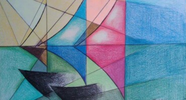 Obra "Os Barcos e o Mar" de Rosângela Vig.