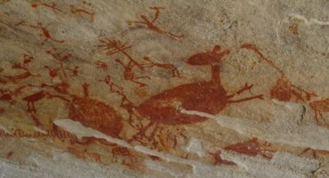 Fig. 1 -Northeast Tradition – archaeological site Plays the entry do Piauí. FUMDHAM. Photo of André Pessoa. Primitive art.