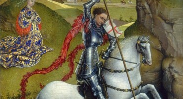 Fig. 2 - San Jorge y el dragón, Weyden, antes de 1432-1435, National Gallery of Art, Washington. AILSA Mellon Bruce fondo.