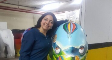 Rosângela Vig e obra "Viajante Imaginário" (推荐). 照片: 罗桑杰拉维格.