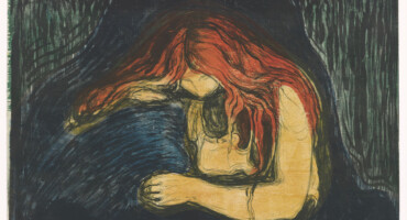 Fig. 13 – Edvard Munch: Vampire II, 1895-1902, lithograph, 380-387 x 550-560 mm. Munch Museum, Oslo. Photo © Munch Museum.