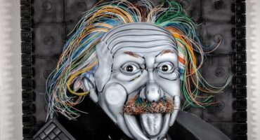 Obra "Albert Einstein" by Jota Azevedo, featured. Photo: Disclosure.