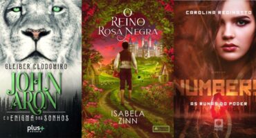 Livros "John Aron e o enigma dos sonhos", "O reino da Rosa negra" e "Numbers – As Runas do Poder", covers - featured. Disclosure.