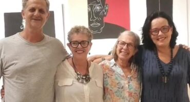 Eduardo Pieretti, Laura Vivacqua, Patricia Penna e Lu Valença. Exposição ‘Cinco Anos A4’. Foto: Divulgação.