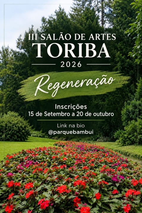 III Salão de Artes Toriba 2026 – Regeneração por Rosângela Vig, flyer. Divulgação.