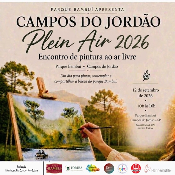 Plein Air leva a Arte para a natureza do Parque Bambuí por Rosângela Vig, flyer. Divulgação.