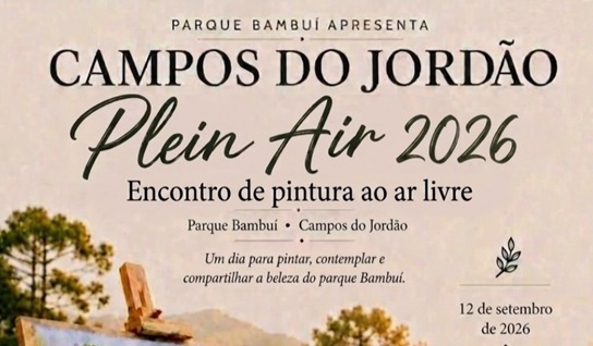 Plein Air leva a Arte para a natureza do Parque Bambuí por Rosângela Vig, flyer - capa. Divulgação.